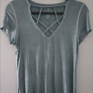 American Eagle Light Blue Top